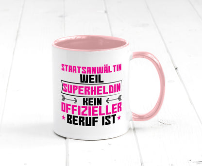 Superheldin Staatsanwältin | Anwältin Humor Geschenkidee Tasse