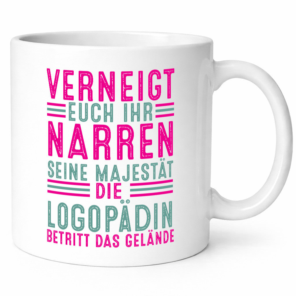 Verneigt euch: Logopädin | Sprachtherapie Humor Geschenkidee Tasse