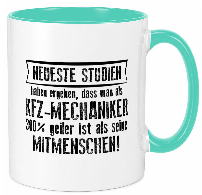 Neuste Studien: KFZ-Mechaniker | Werkstatt Mechaniker Geschenkidee Humor Tasse