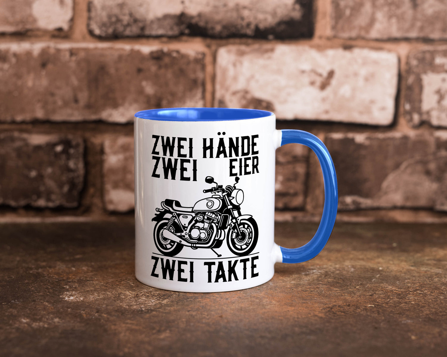 Zwei Hände | Zweitaktmotor Motorrad Moped Biker Geschenkidee Humor Tasse