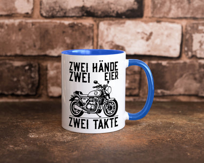 Zwei Hände | Zweitaktmotor Motorrad Moped Biker Geschenkidee Humor Tasse