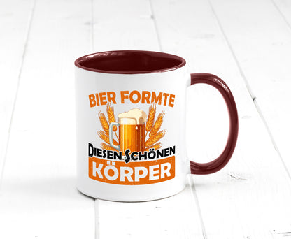 Bier förmte diesen Körper | bierliebhaber v2 Humor Geschenkidee Tasse