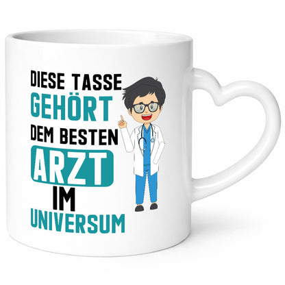 Bester Arzt im Universum | Ärzte Doktor Krankenhaus Geschenkidee Humor Tasse