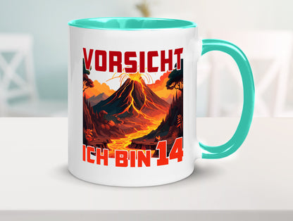 14. Geburtstag | 14 Jahre Vulkanausbruch Vulkan Geschenkidee Humor Tasse