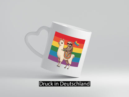 Lama | Faultier Regenbogen Sunset LGBT lustiger Spruch Geschenk Tierliebhaber