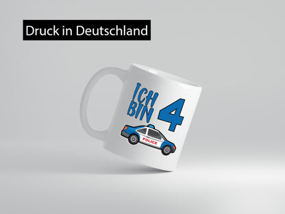 Ich bin 4 Jahre alt | Polizeiliebhaber Geburtstags Kind Geschenkidee Geburtstag