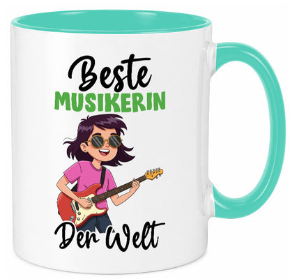 Beste Musikerin | Musik Musikantin v2 Geschenkidee Humor Tasse