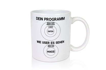 Wie User dein Programm sehen | Programmierer Magie Witz Geschenkidee Humor Tasse