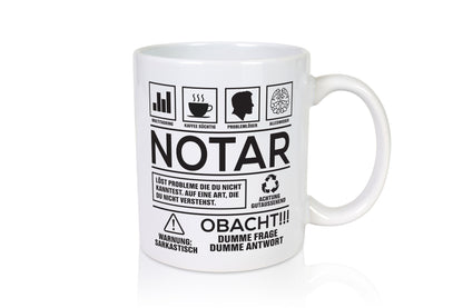 Achtung Probleme Notar | Jurist lustig Humor Geschenkidee Geschenk Tasse