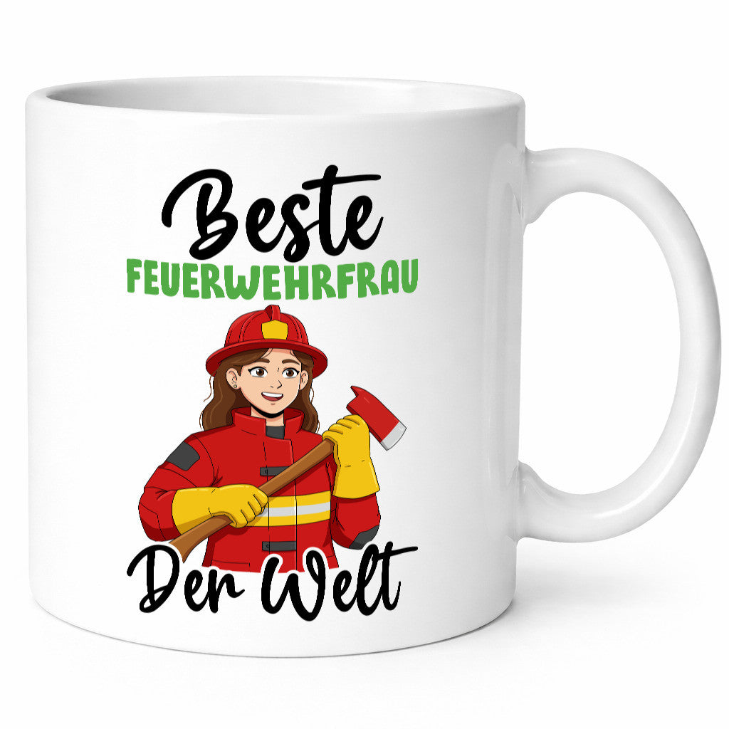 Beste Feuerwehrfrau | Feuerwehr Humor Geschenkidee Tasse