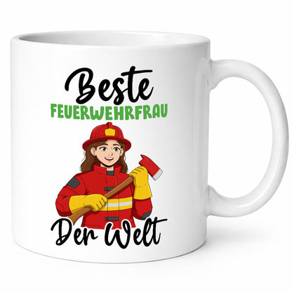 Beste Feuerwehrfrau | Feuerwehr Humor Geschenkidee Tasse
