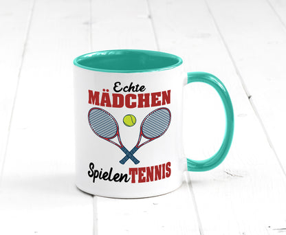 Echte Mädchen Spielen Tennis | Sport Geschenkidee Humor Tasse