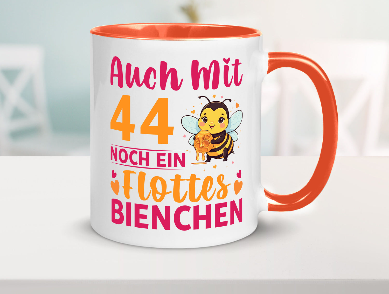 44. Geburtstag | Flottes Bienchen 44 Jahre Geschenkidee Humor Tasse