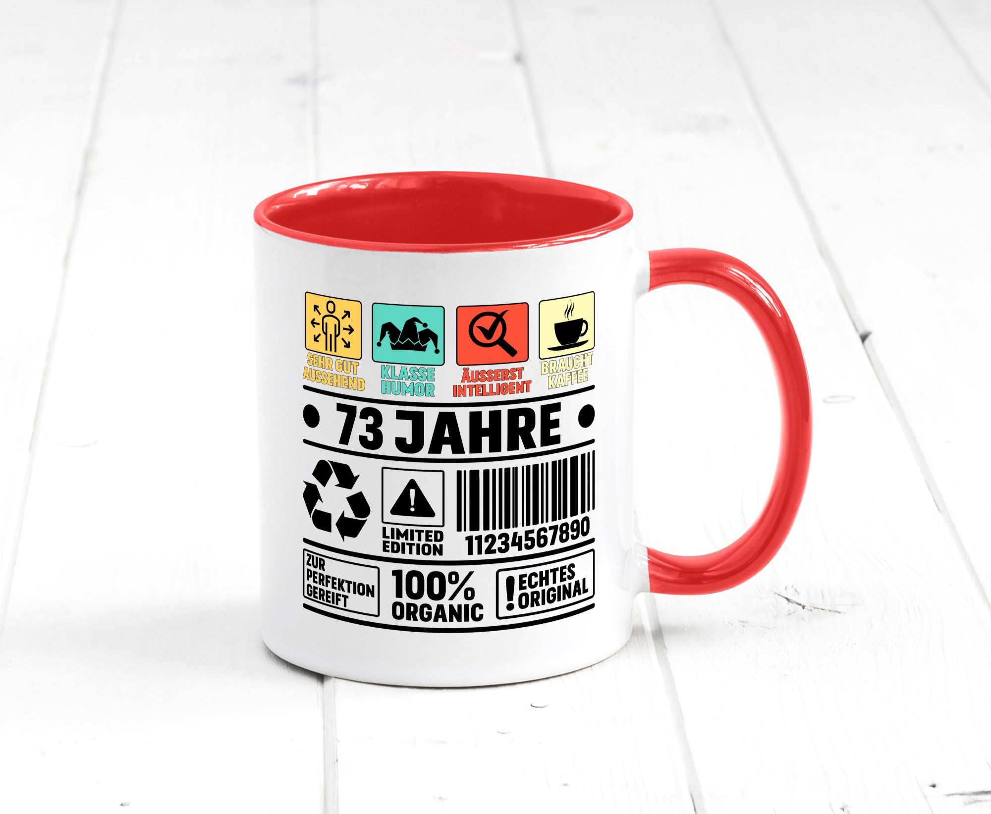 73. Geburtstag | 73 Jahre Humor Limited Edition Geschenkidee Tasse
