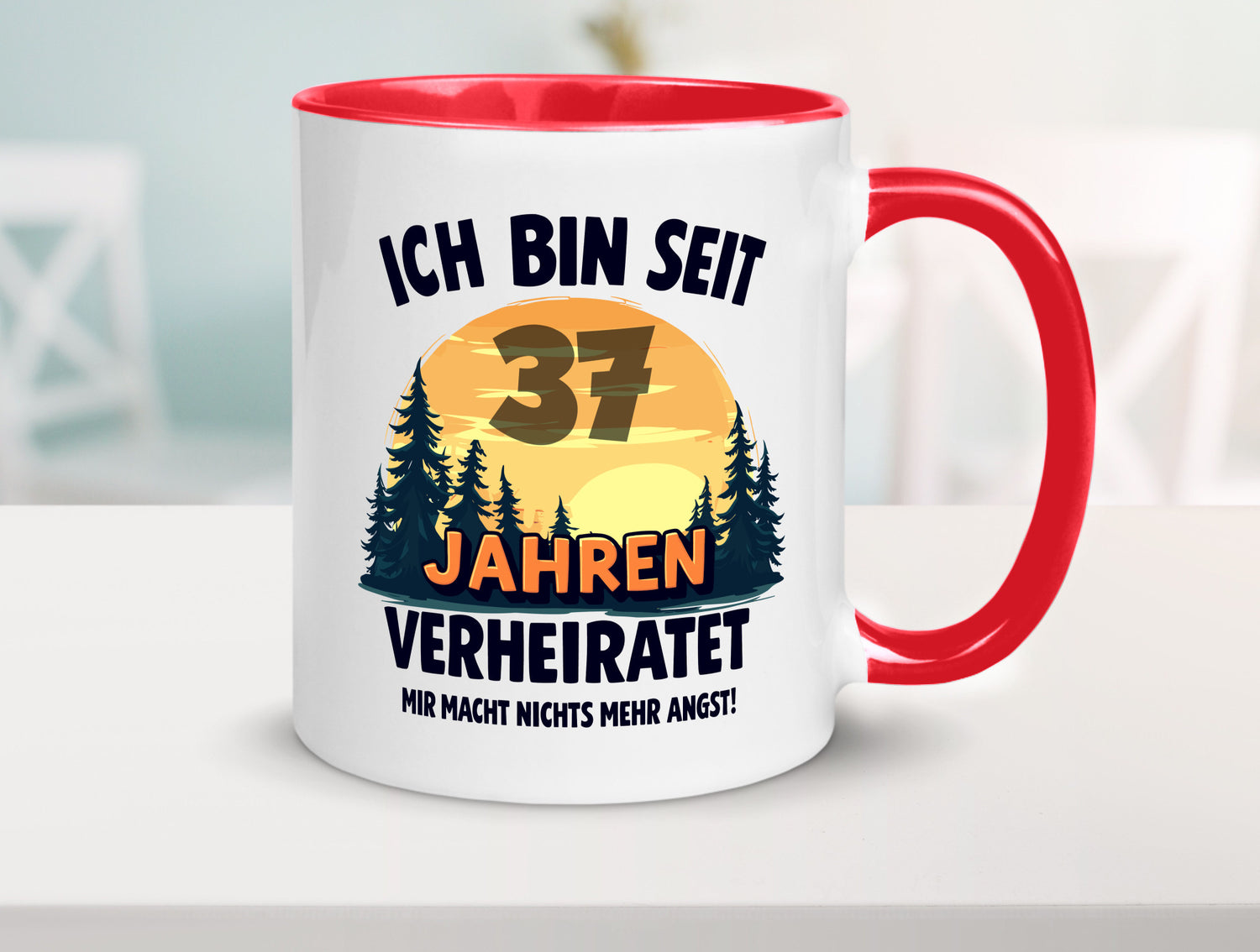 Ich bin Verheiratet | 37. Hochzeitstag Ehepaar v2 lustiger Spruch Geschenk
