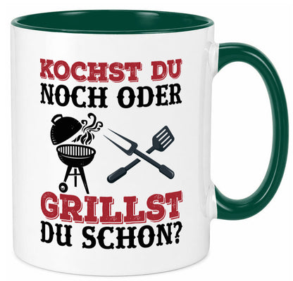 Grillst du schon? | Spruch Tasse Grillen Männer Geschenkidee Humor