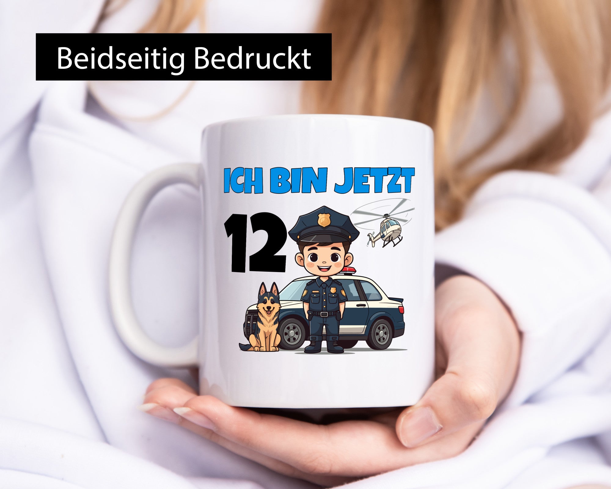 12. Geburtstag | 12 Jahre Polizei Kind Polizeiauto Geschenkidee Humor Tasse