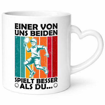 Von uns beiden spielt besser als du | Tischtennis Tennis Humor Geschenkidee