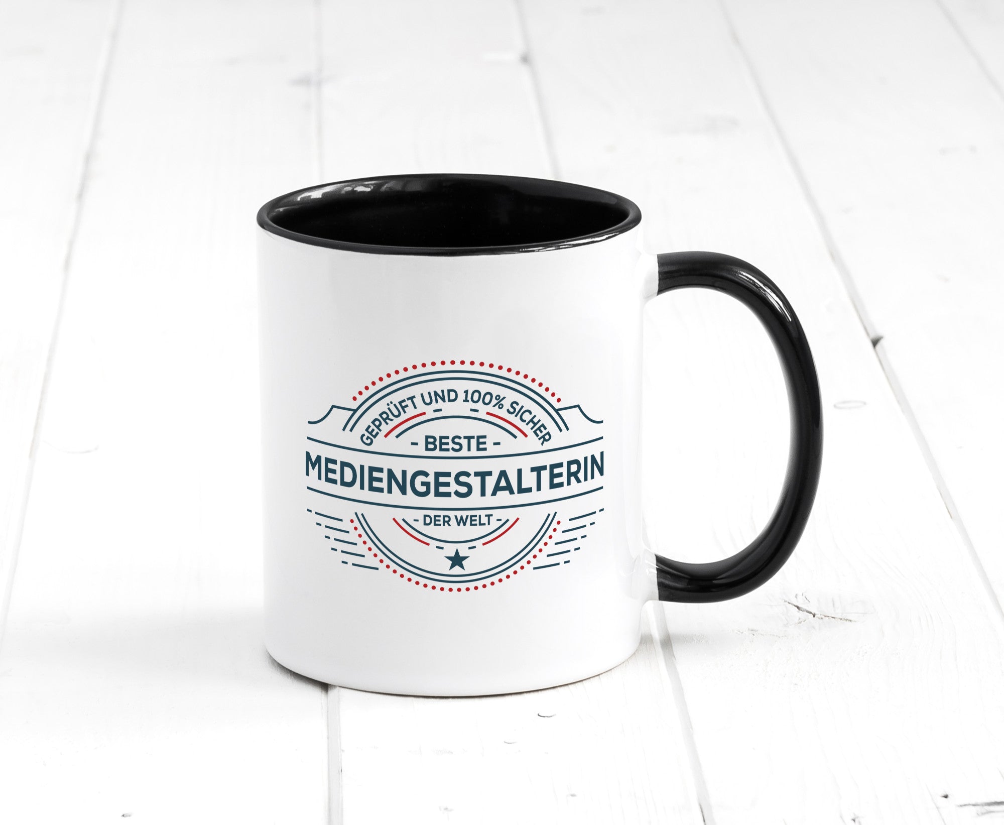 Geprüft und sicher: Mediengestalterin | Medien lustiger Spruch Geschenk Humor