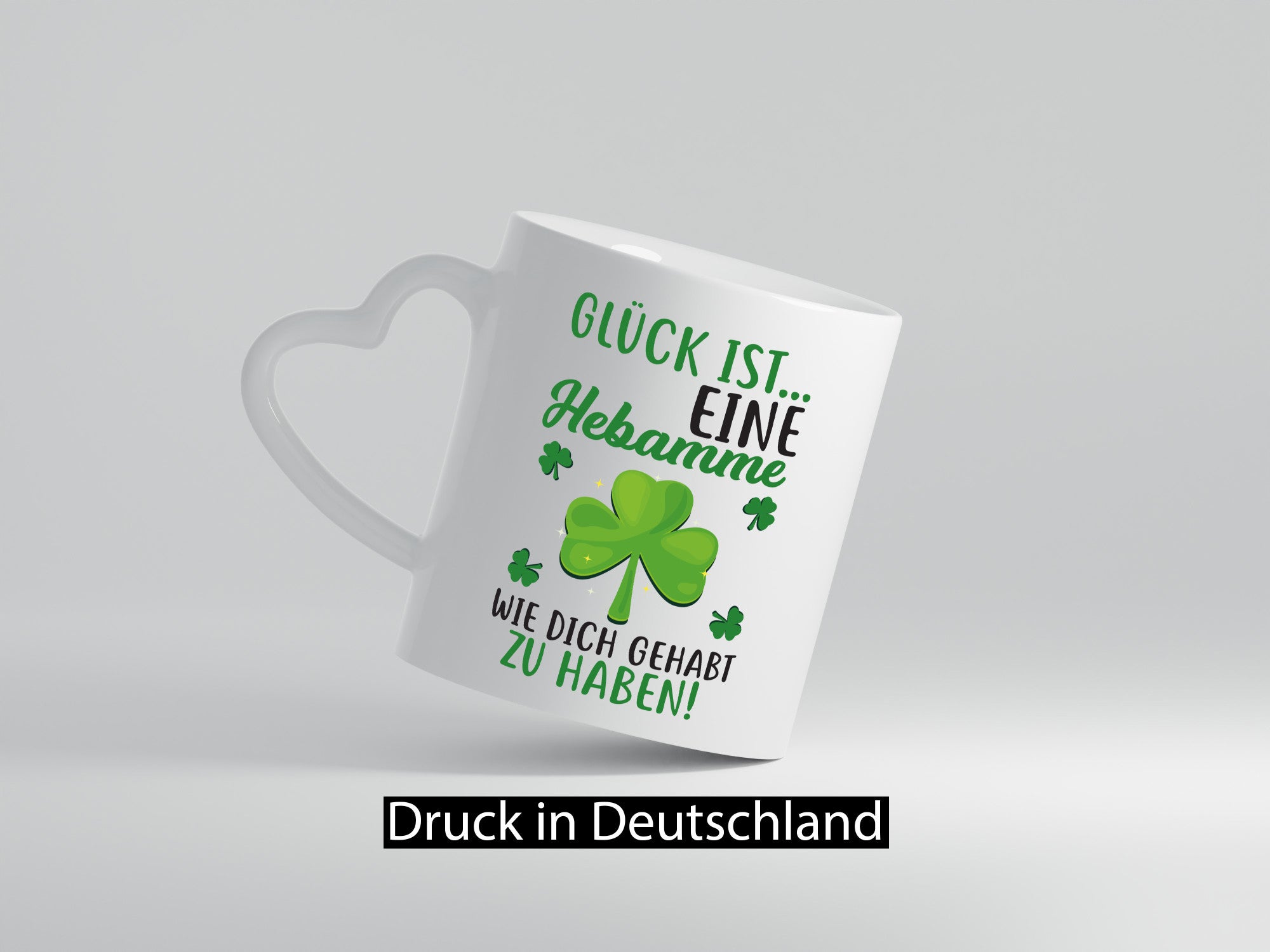 Hebamme Dankeschön | Dankes Tasse Kleeblätter Glück Humor Geschenkidee
