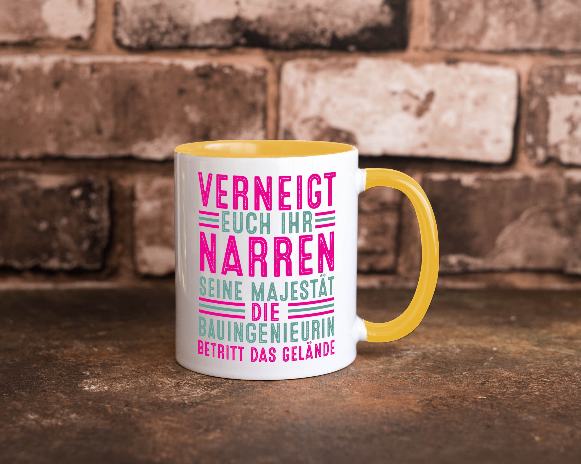 Verneigt euch: Bauingenieurin | Ingenieurin Geschenkidee Humor Tasse