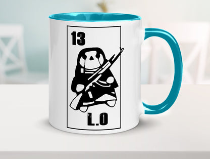 13 L.O lustiger Spruch Geschenk Humor Geschenkidee Tasse