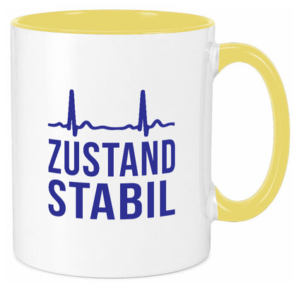 Zustand stabil | Herzschlag v2 Geschenk Humor Geschenkidee lustiger Spruch Tasse
