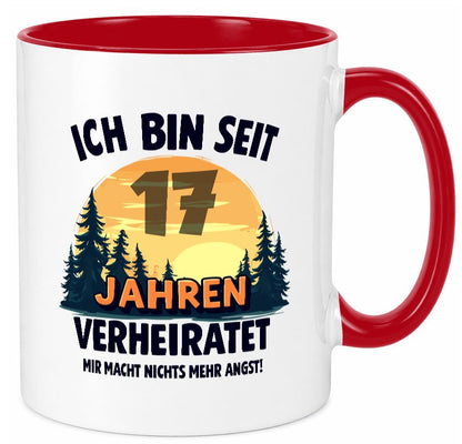 Ich bin Verheiratet | 17. Hochzeitstag Ehepaar v2 Geschenkidee Humor Tasse