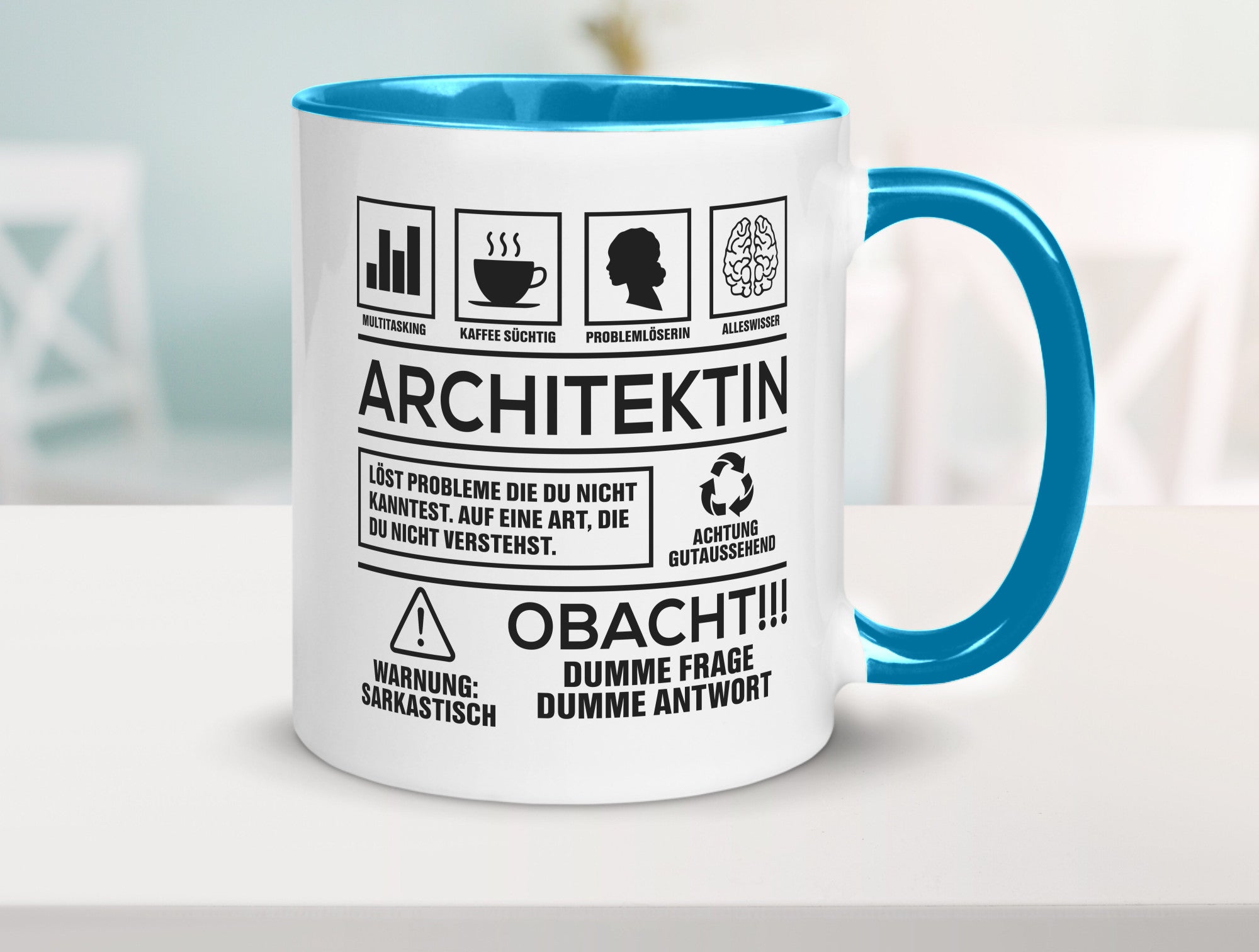 Achtung Probleme Architektin | Architektur Büro lustig Arbeit Kollegen Geschenk