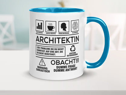 Achtung Probleme Architektin | Architektur Büro lustig Arbeit Kollegen Geschenk