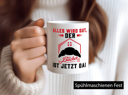 Der Bäcker ist jetzt da | Bäckerrei Geschenk Humor Geschenkidee lustiger Spruch