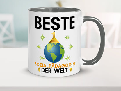Welt Beste Sozialpädagogin | Humor Pädagogin Geschenkidee Tasse