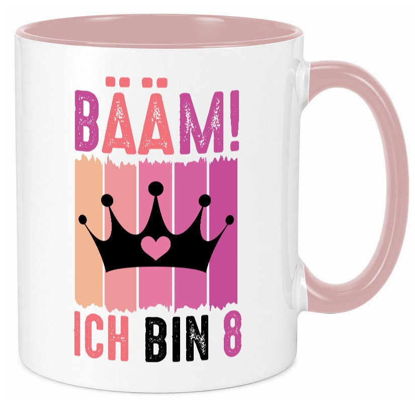 8. Geburtstag | 8 Jahre Bääm ich bin Krone lustig Geschenkidee Geschenk Tasse