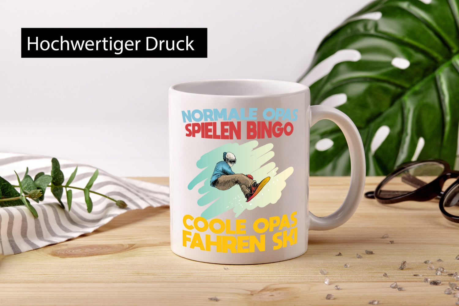Normale Opas spielen Bingo, coole fahren Ski | Snowboard Humor Familie