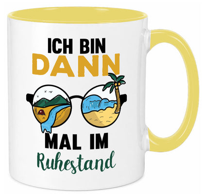 Bin dann mal im Ruhestand | Sonnenbrille Palme Meer lustig Jubiläum Geschenk