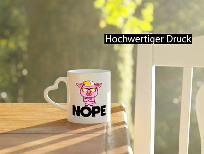 Nope | Schwein Cooles lustiger Spruch Geschenk Humor Geschenkidee Tasse