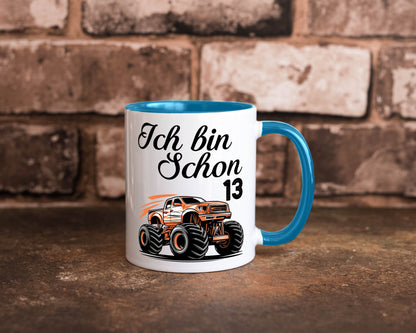 13. Geburtstag | Monster truck 13 Jahre Geschenkidee Humor Tasse