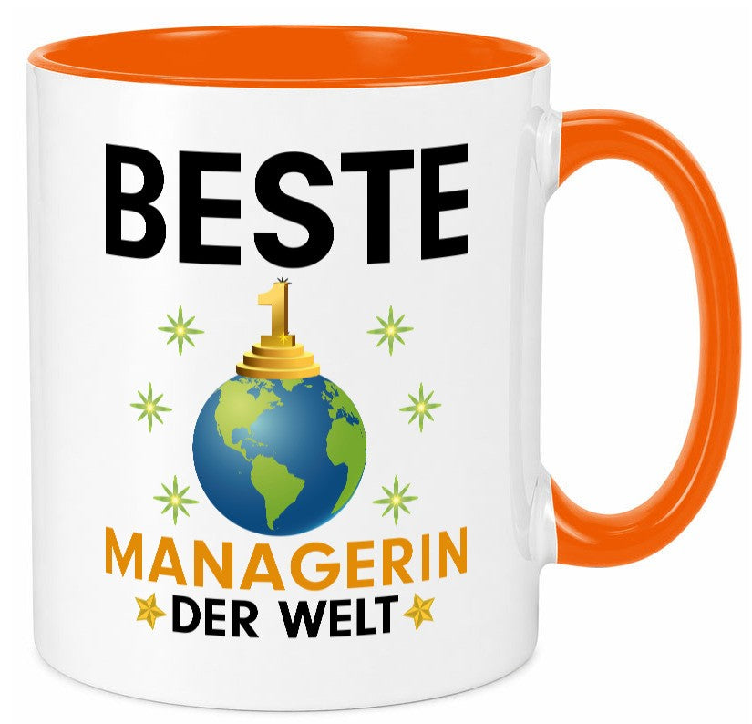 Welt Beste Managerin | Management lustiger Spruch Geschenk Humor Geschenkidee Tasse