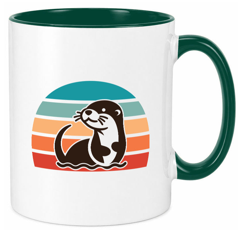 See Otter | Sunset Retro Vintage Natur lustiger Spruch Geschenk Humor Tasse