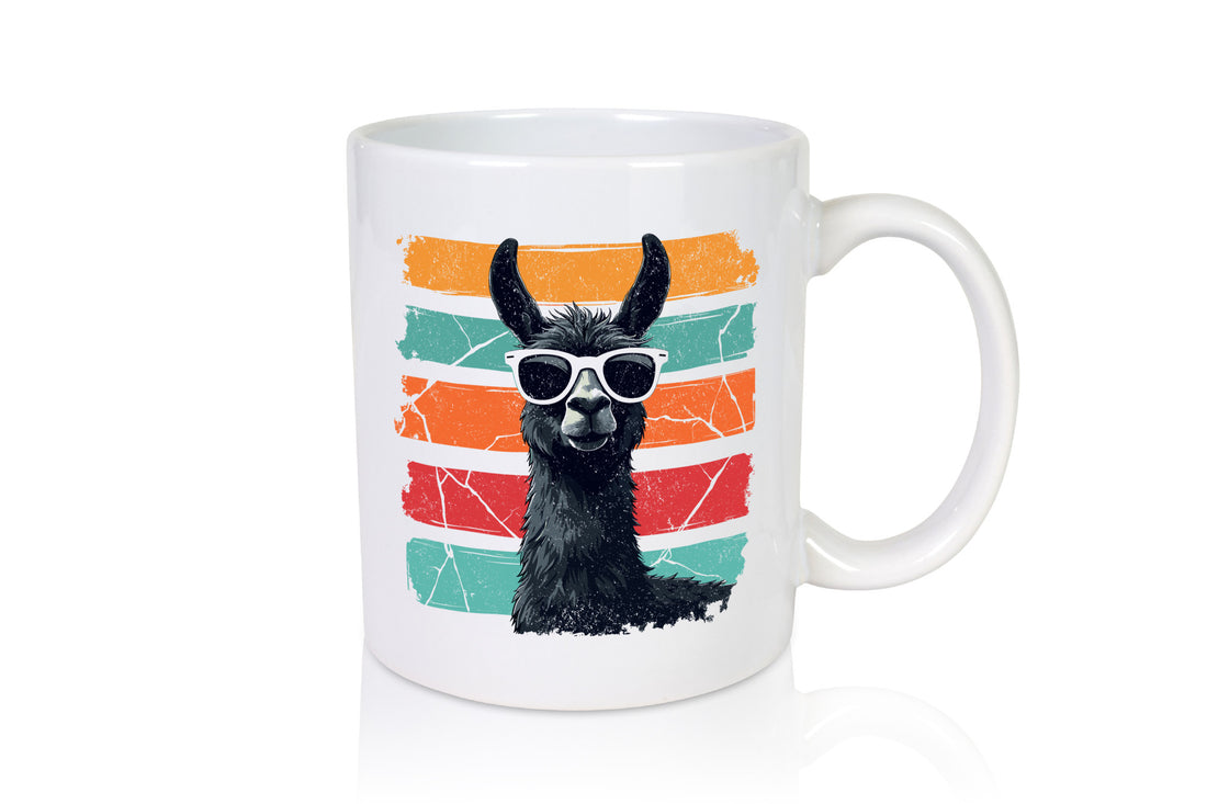 Alpaka | Lama mit Sonnenbrille Humor Geschenkidee Tasse
