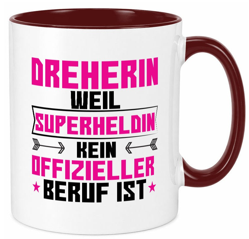 Superheldin Dreherin | Fräser Dreher Humor Geschenkidee Tasse