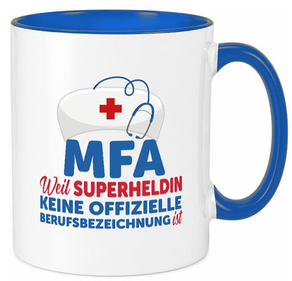 MFA Superheldin | Frauen Beruf Spruch Tasse Humor Geschenk Arbeit Kollegen Büro