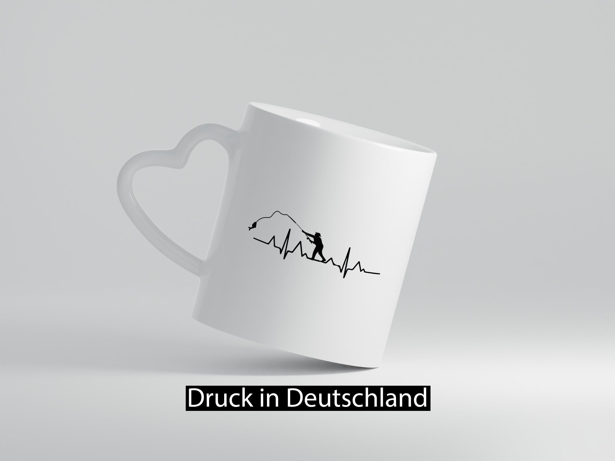 Angler Herzschlag | Motiv Fischer Fische angeln Humor Geschenkidee Tasse