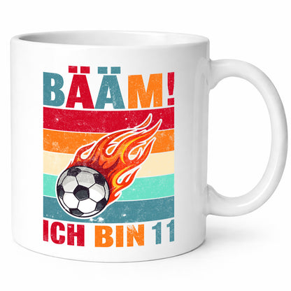 11. Geburtstag | Bääm ich bin 11 Fußball Humor Geschenkidee Tasse