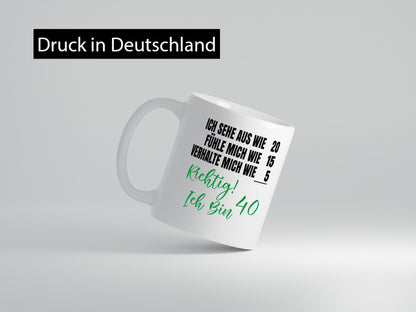 Ich bin Jung | 40 Geburtstag Verhalte mich wie ein Kind Geschenk Geschenkidee