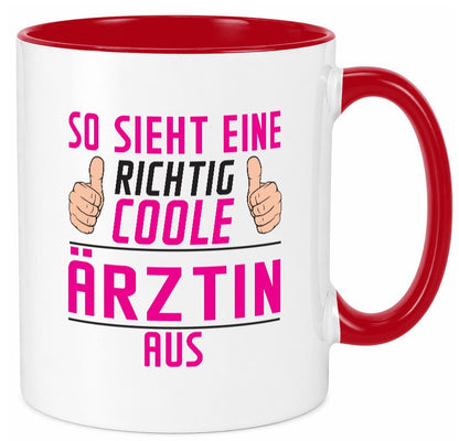 Richtig Coole Ãrztin | Medizin Doktorin Fachärztin Geschenkidee Humor Tasse