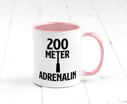 200 Meter Adrenalin v2 lustig Humor Geschenkidee Geschenk Tasse
