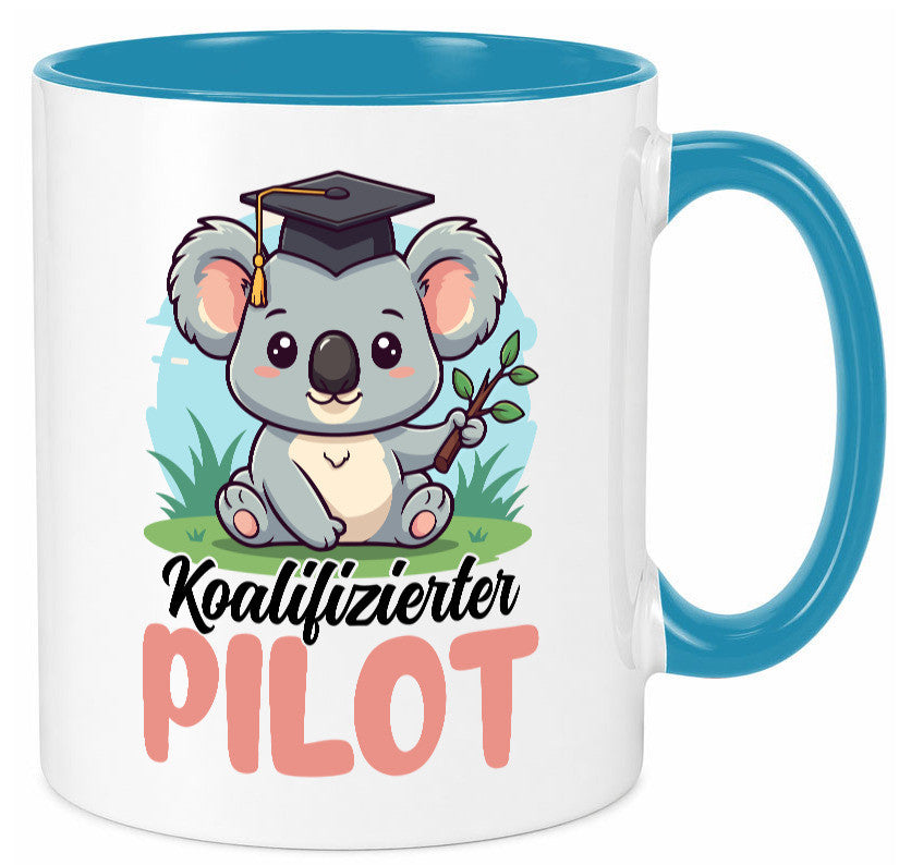 Koalifizierter Pilot | Flugzeug Piloten Humor Geschenkidee Tasse