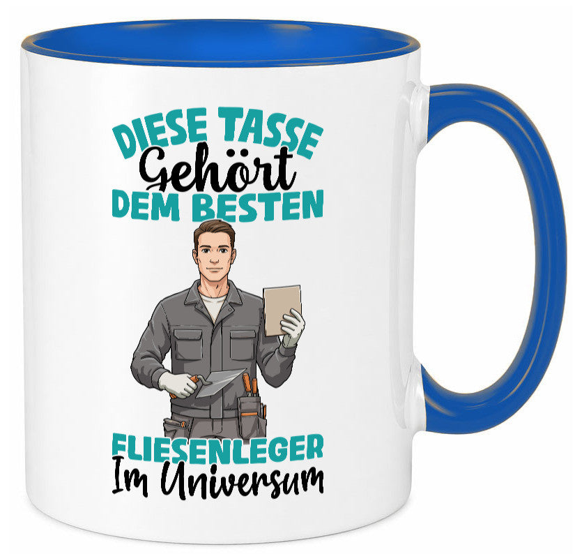 Im Universum: Fliesenleger | Fliesenlegen Bau Geschenk Humor Geschenkidee