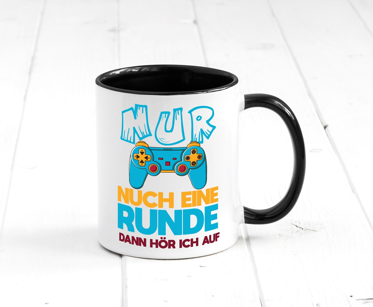 Nur noch eine Runde dann hör ich auf | Gamer Zocken lustig Humor Geschenkidee Tasse